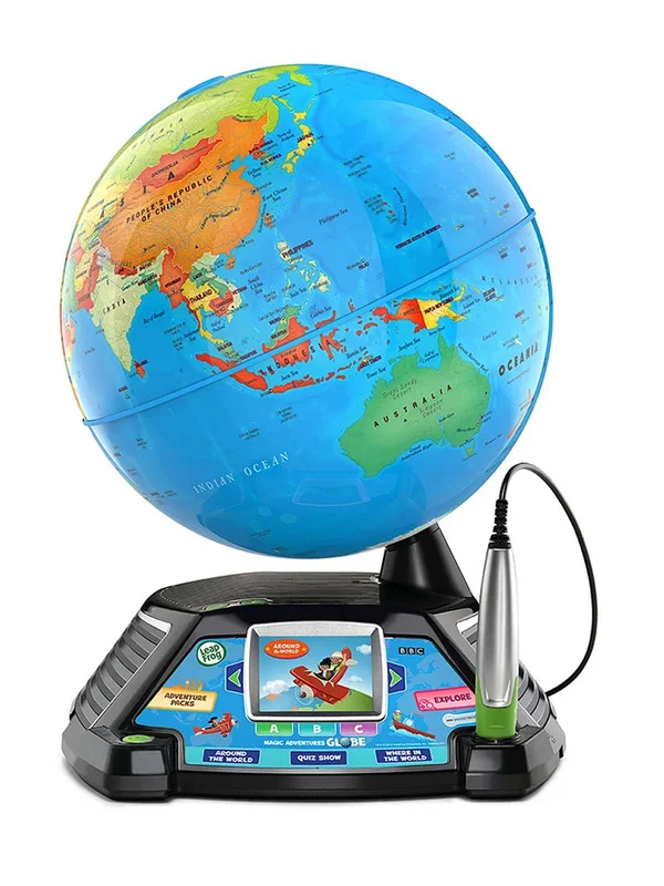 Interactive Educational World Globe with Video Screen for Kids Geography and Culture Learning (Plastic, 25 cm) sntmz