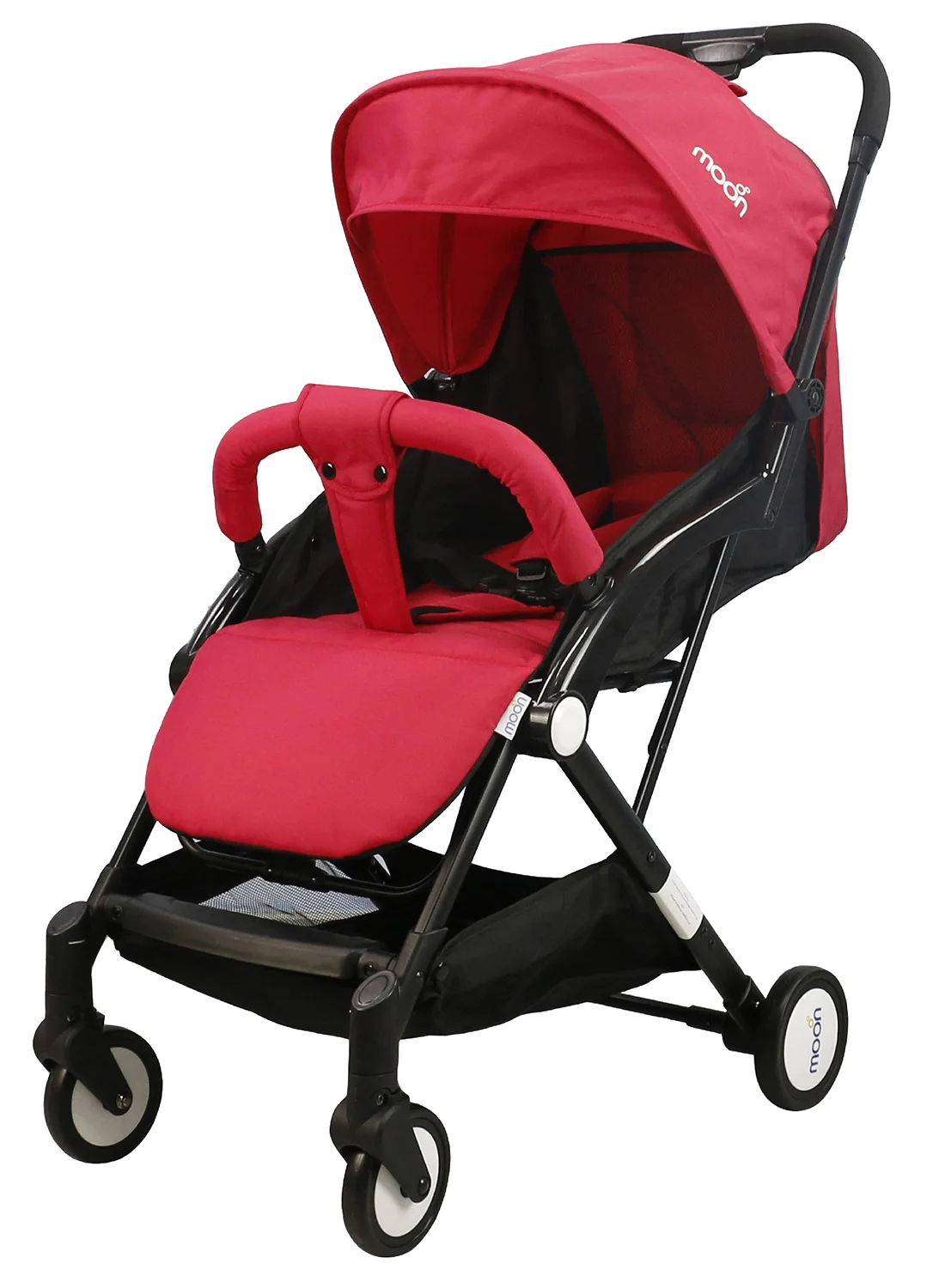 Moon Compact Stroller Lightweight Foldable Travel Pushchair (Fire Red, 18 kg) geigh