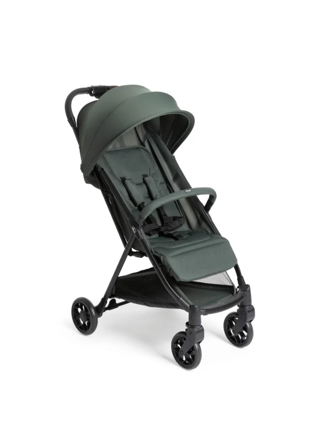 Premium Lightweight Foldable Stroller with UV Protection Canopy and Adjustable Reclining Seat (Evergreen, 0-4 Years) v2n4b