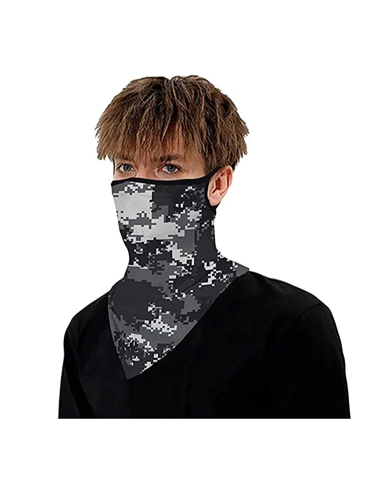 SYOSI Unisex Neck Gaiter Face Mask Breathable Sports Scarf for Cycling and Outdoor UV Protection (One Size, Black) tyg0w