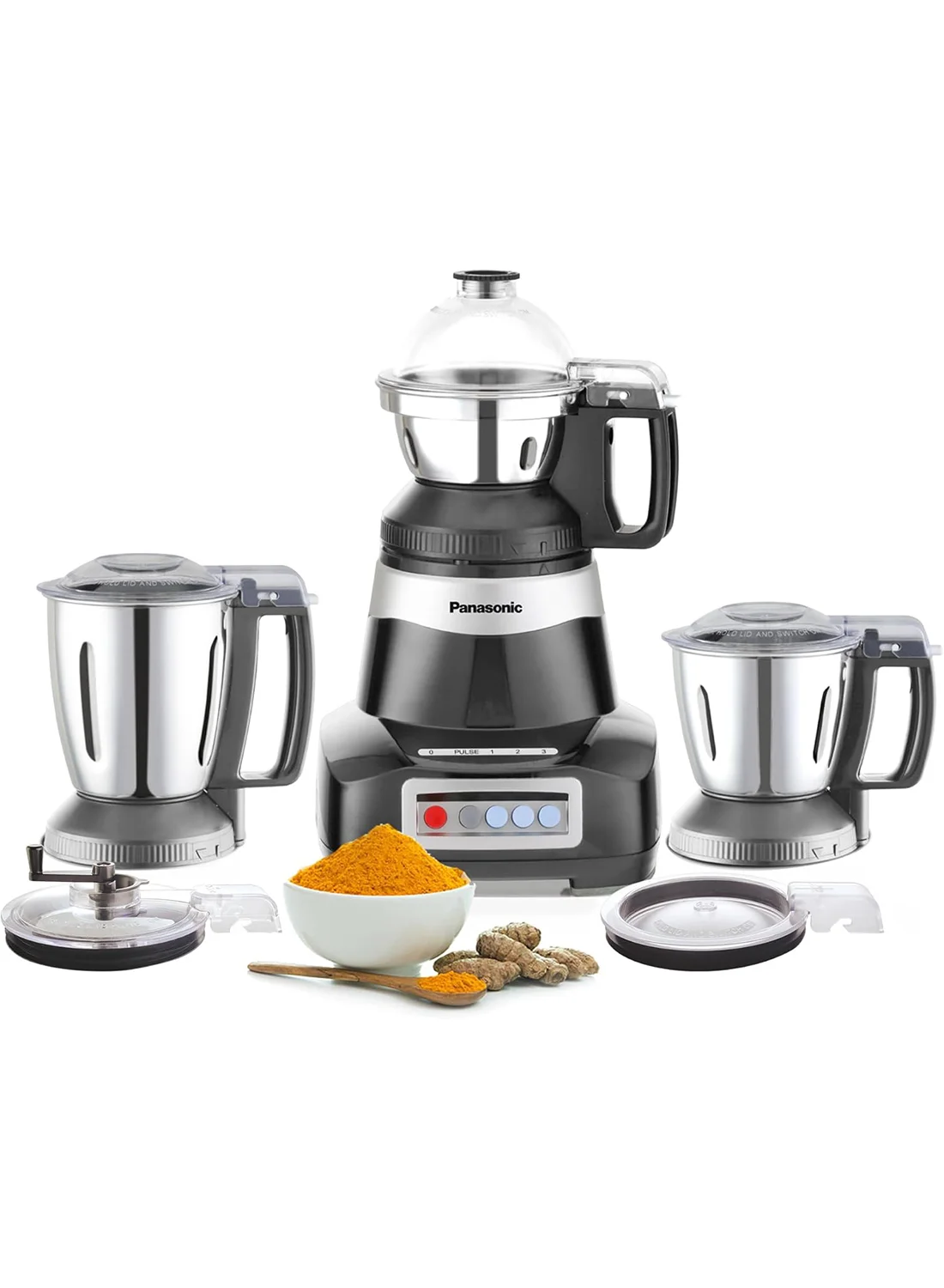 Premium 3 Jar Mixer Grinder 2000W High-Performance Food Processor (Black, 3-Piece Set) i3yd7