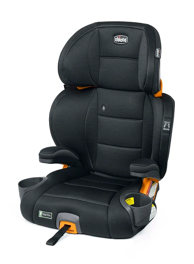 Premium 2-in-1 Belt-Positioning Booster Car Seat for Kids, Obsidian (Adjustable Height, Safety Harness) kox3x