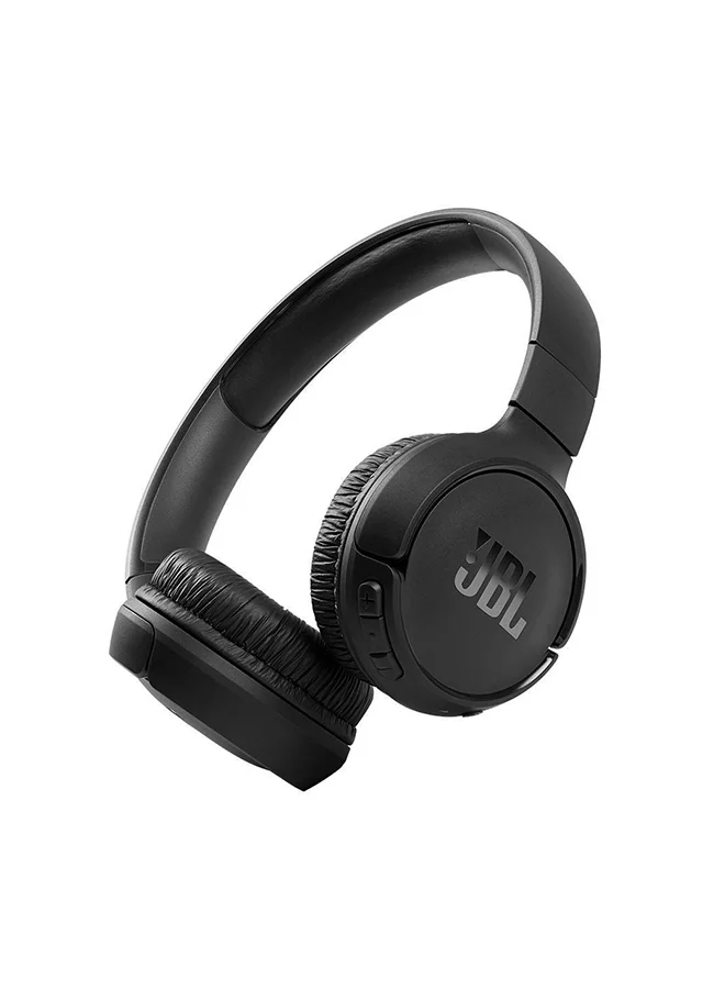 Premium Audio Wireless On-Ear Headphones with Pure Bass and Foldable Design (Black, 1 Pair) qjb37