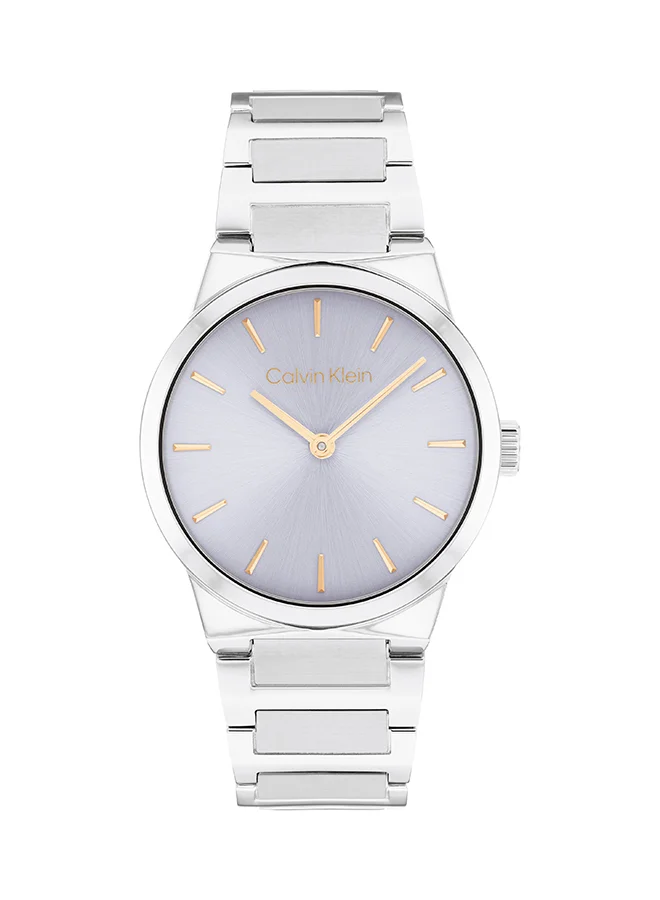 Premium Round Analog Women's Watch with Purple Case and Stainless Steel Band (One Size) 0rpgn
