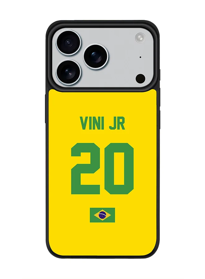 Stylizedd Magnetic Phone Case for Smartphone 17 Pro Slim Protective Cover with Football Brazil Vini Jr Design (1 Piece) tcmqf