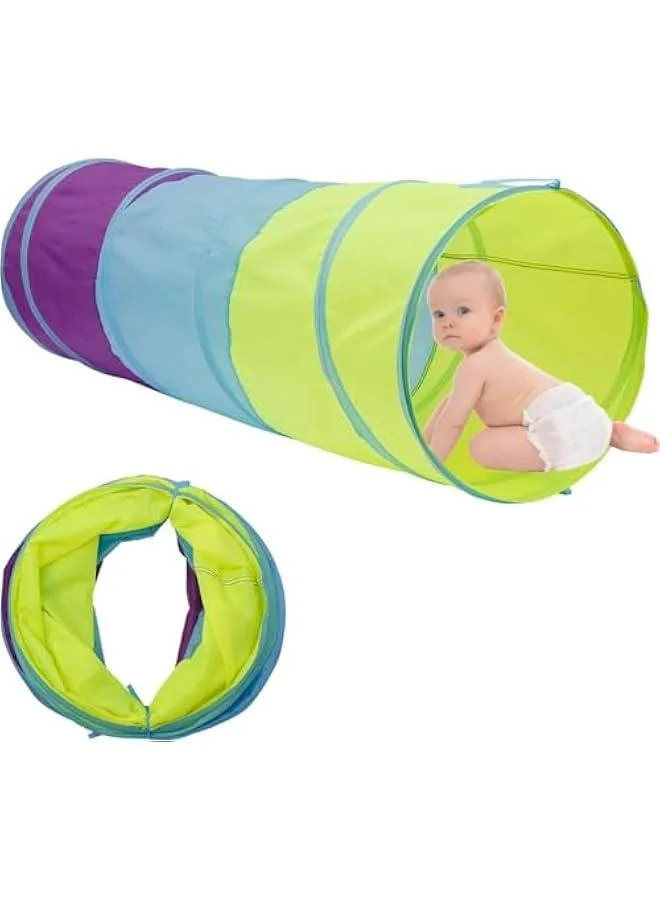 HOOKOR Pop Up Play Tunnel for Kids and Pets, Collapsible Indoor and Outdoor Crawl Tent (Multicolor, 180 cm) 6wf8n