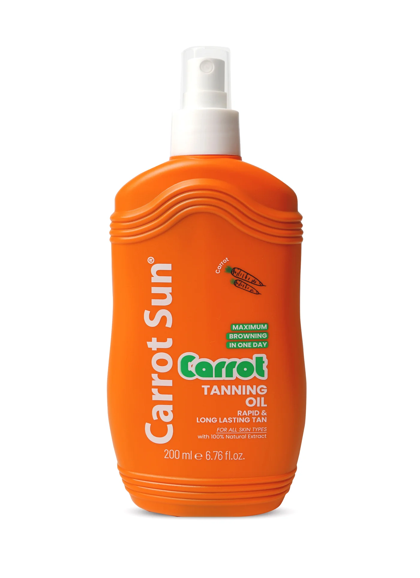 Carrot Sun Tanning Oil Premium Natural Glow Formula for Sun-Kissed Skin (200 mL) cqpsv