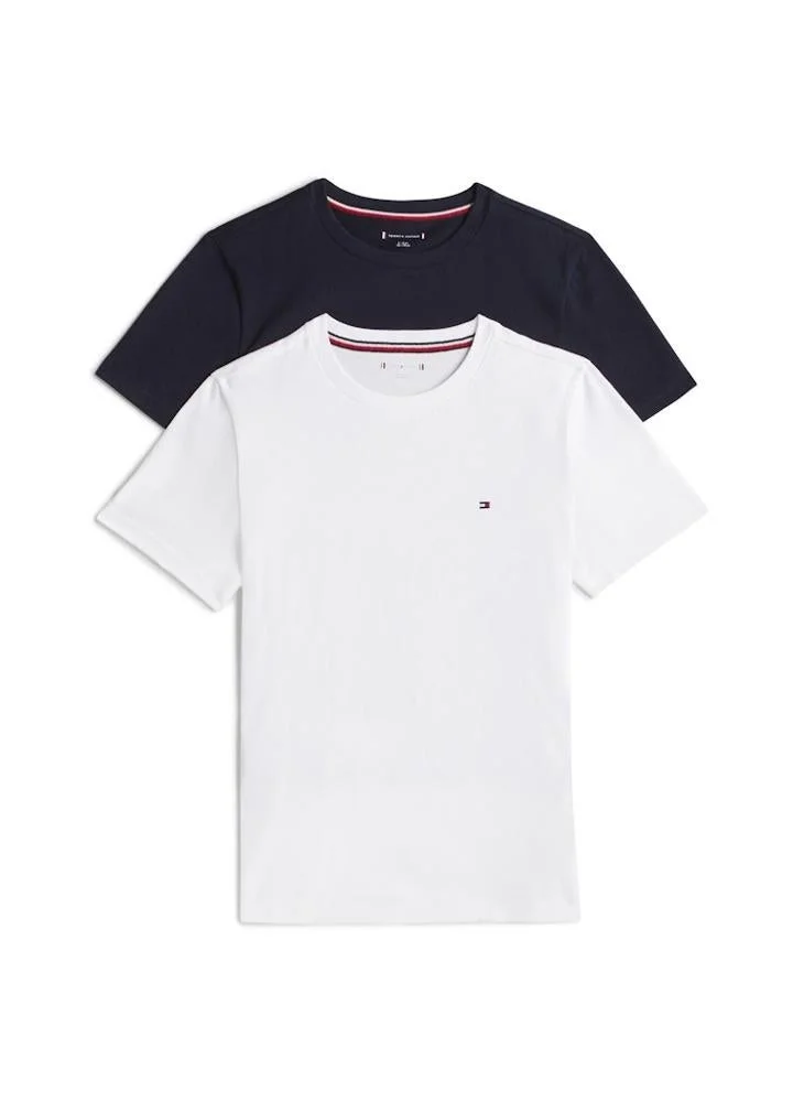 Premium Crew Neck Lounge T-Shirts Soft Cotton Breathable Everyday Wear (2-Pack) 3ec4i