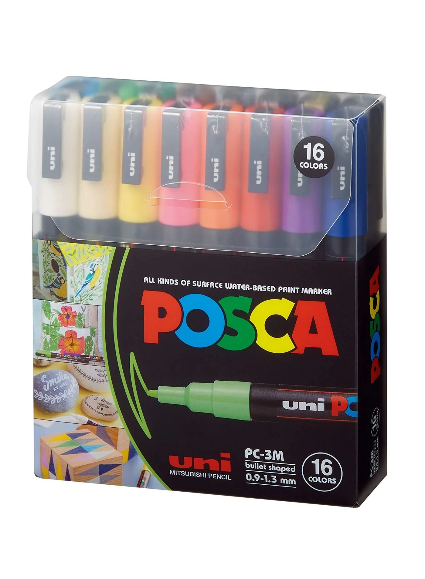 Uniball Fine Paint Marker Set (Multicolour, 16-Piece) 3ztui