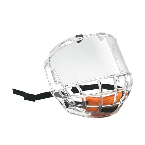 VPRO Ice Hockey Helmet Face Mask Cage with Clear Visor (Full Face Protection, Senior Size) rctnd