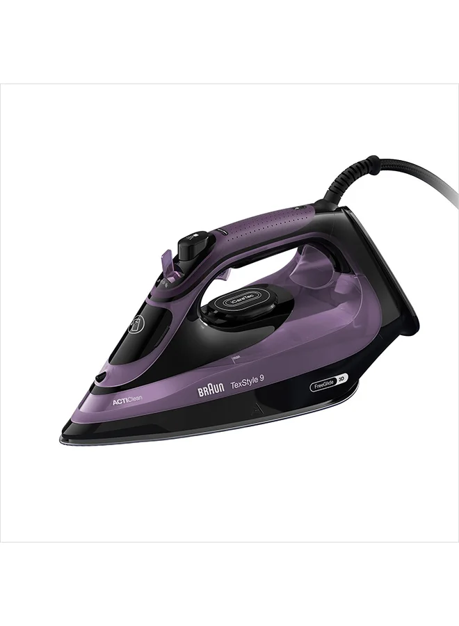 Premium Steam Iron 3100W High-Performance Fabric Care with Ceramic Soleplate and Anti-Calc System (Black, 330 mL) yotjo