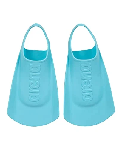 Junior Swim Training Fins Hydrodynamic Open Heel Flippers for Kids (Sky Blue, Size 12.5-13.5) h7wsn