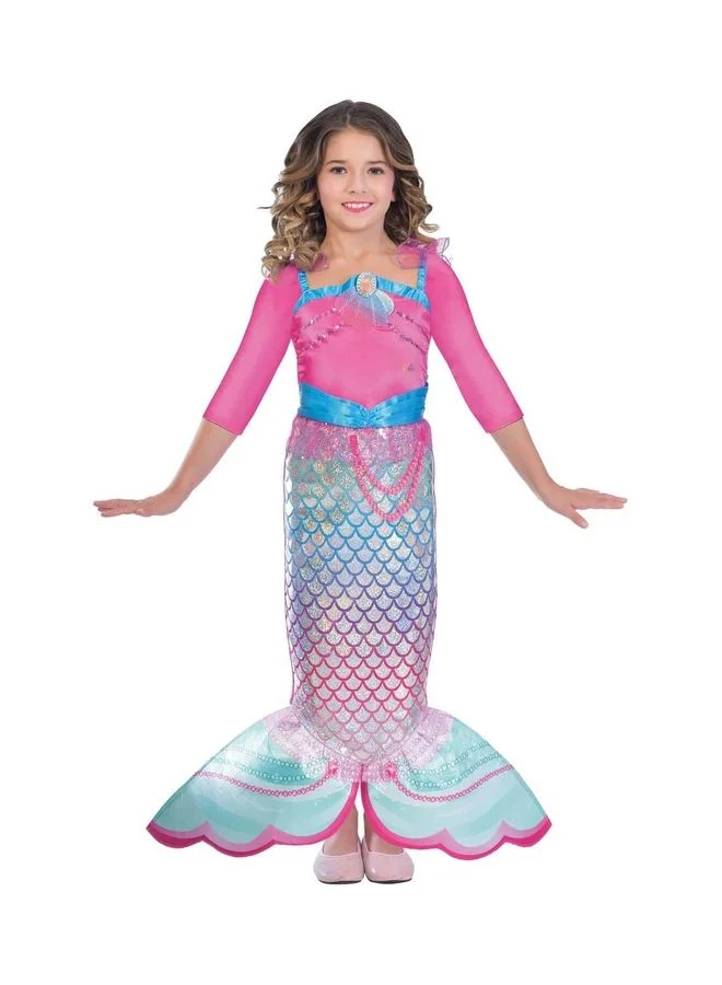 Riethmuller Rainbow Mermaid Costume for Girls Premium Polyester Cosplay Outfit (Small) gx6x7