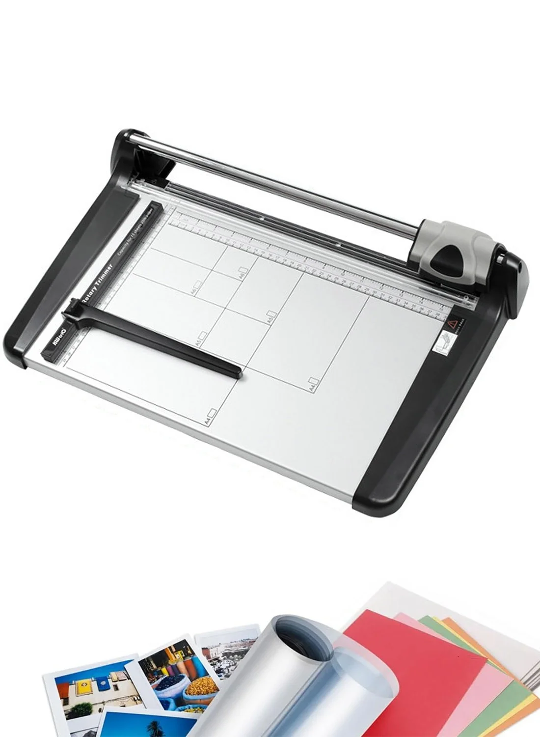 Kidle Rotary Paper Trimmer, Heavy Duty Paper Cutter with 15-Sheet Capacity, 360mm Cutting Length, Premium Metal Base for Office and School dqbzp