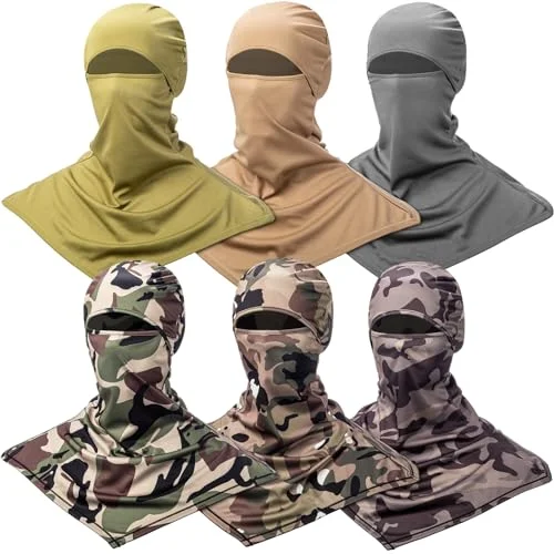 Syhood Balaclava Face Cover Set Breathable Neck Protector for Sun Protection (6 Pieces, Unisex, One Size) w5uma