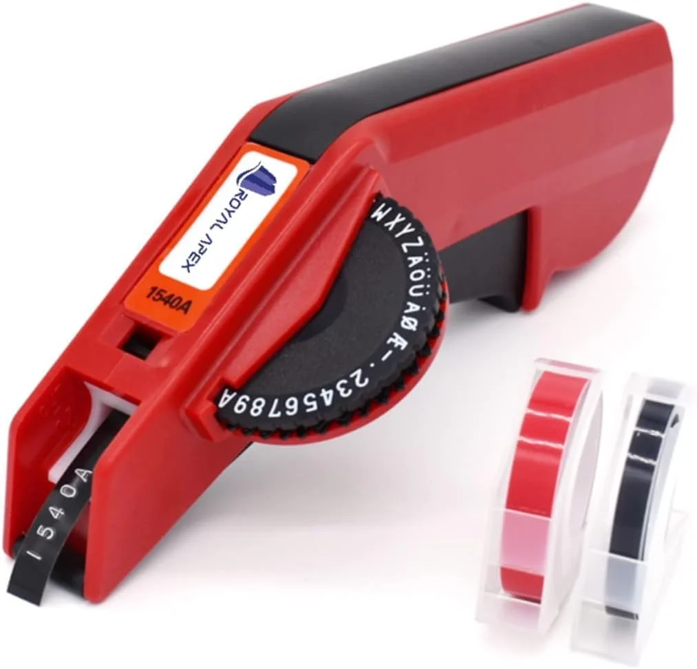 Royal Apex 3D Embossing Manual Label Maker for 6¨C9mm Tape (Professional Handheld Labeling Tool) i2qon