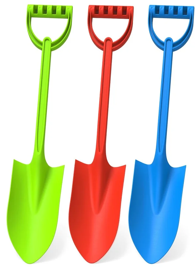 LNCOJOLM Beach Shovel Spade Scoop (40 cm) Heavy Duty Sand Toy for Kids and Adults (Blue) e7flv