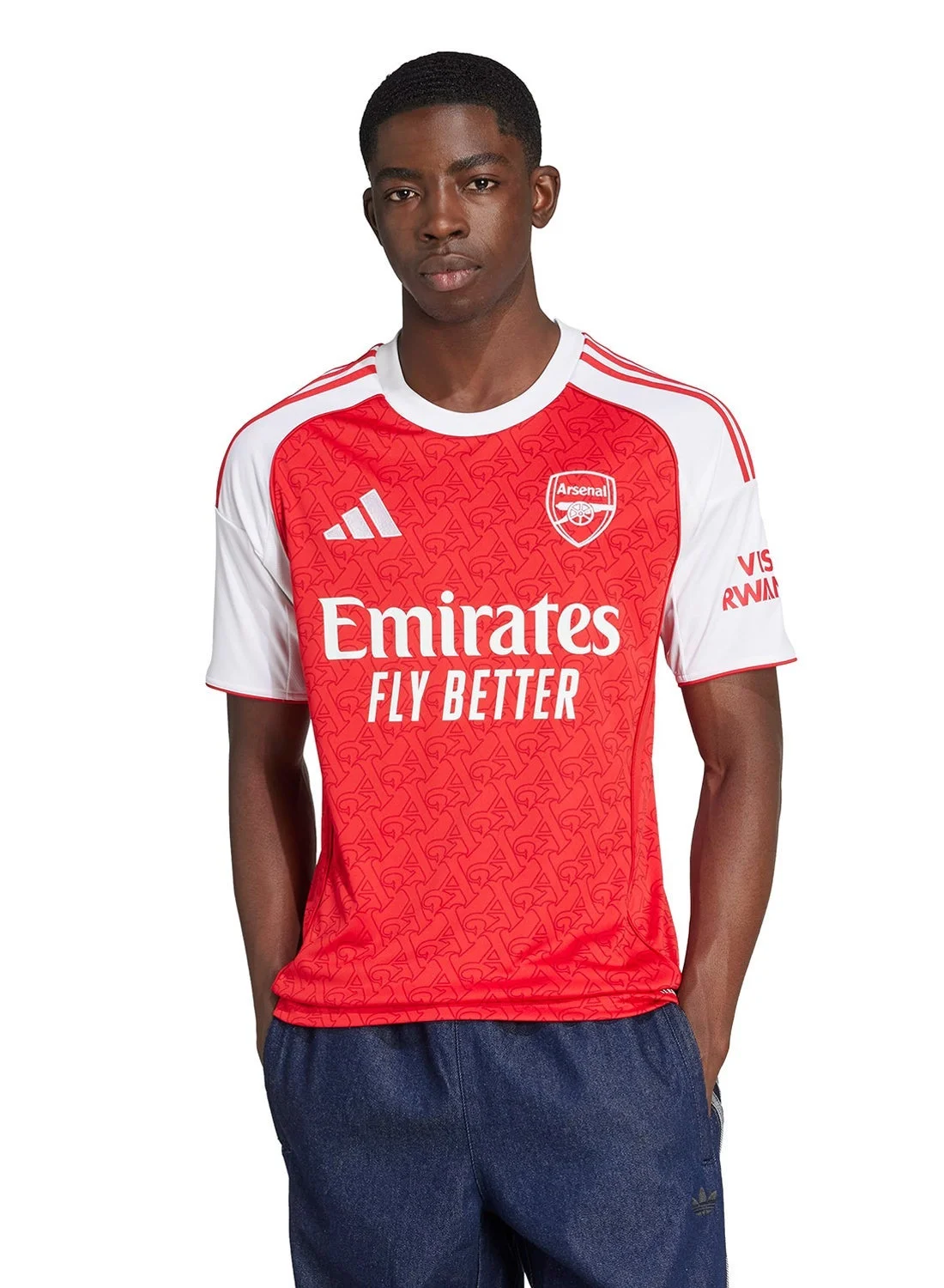 Sport Arsenal FC 25/26 Home Jersey Premium Breathable Football Shirt (Red and White, Adult) sjv65