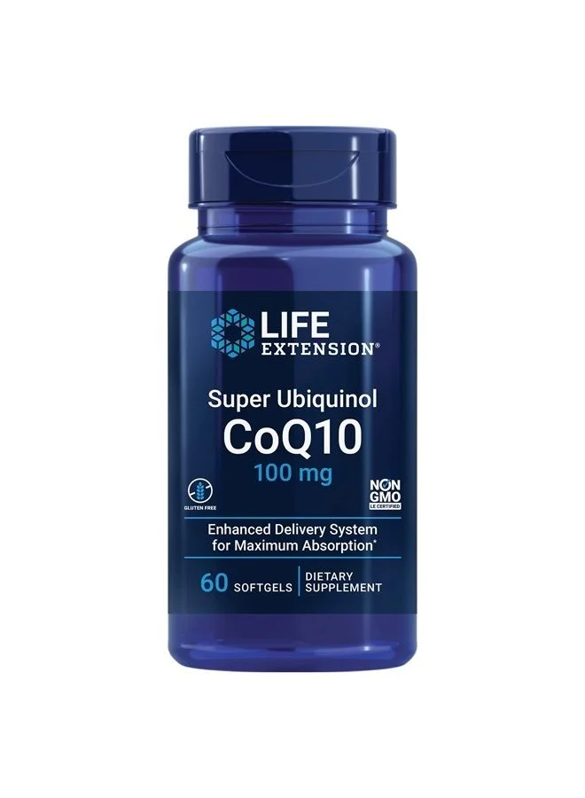 Premium Coenzyme Q10 Supplement (100mg, 60 Softgels) Heart and Vascular Support Antioxidant Formula for Adults w9d9j