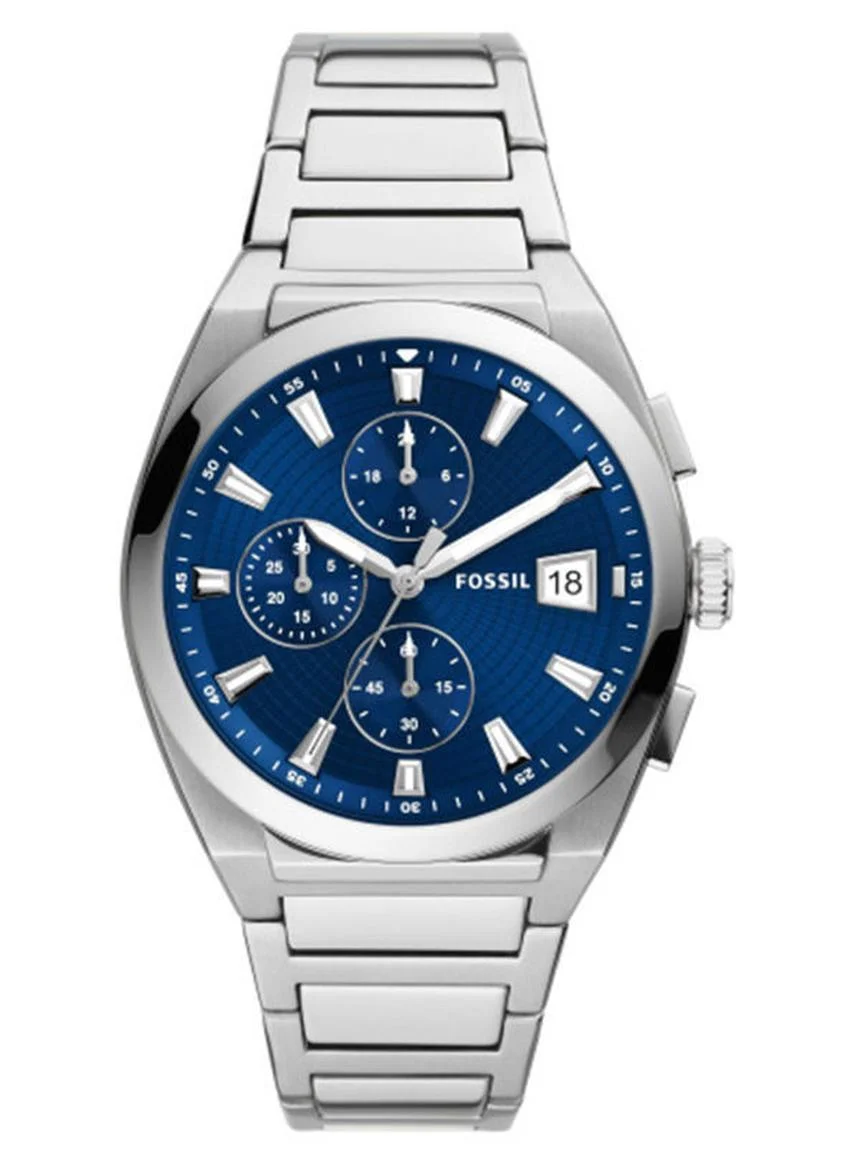 Premium Stainless Steel Chronograph Quartz Watch (Silver, 44mm) For Men r84d4