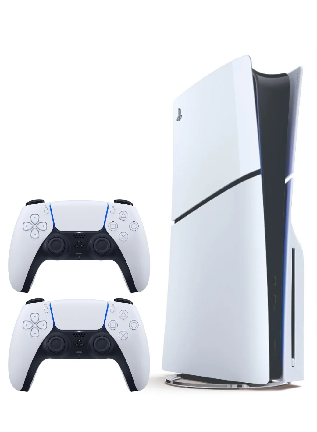 Premium Disc Console Slim Edition with Dual Wireless Controllers (White) p5px1