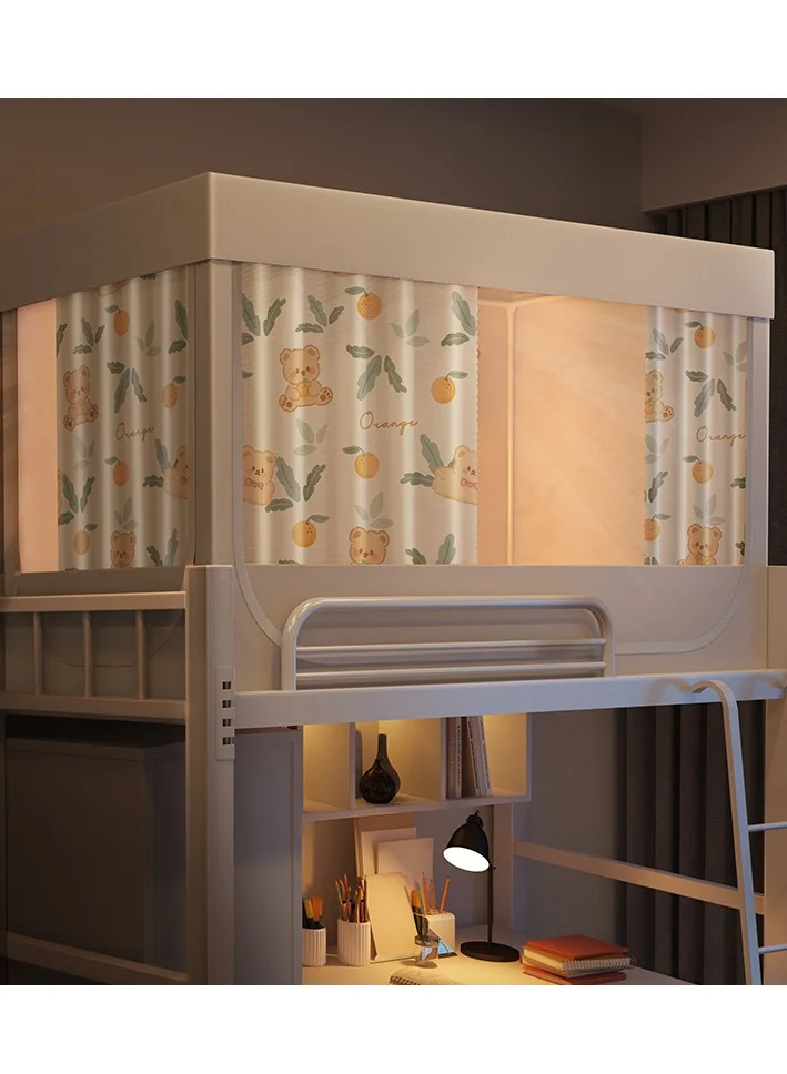Bluejw Bed Canopy Tent Privacy Curtain for Students (Orange Bear Pattern, 190x90x110 cm) tf0wo