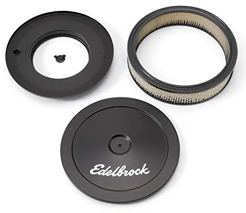Premium Round Air Cleaner Assembly (Black, 25.4 cm Diameter) with Dual Paper Elements for Automotive Performance y0xqo