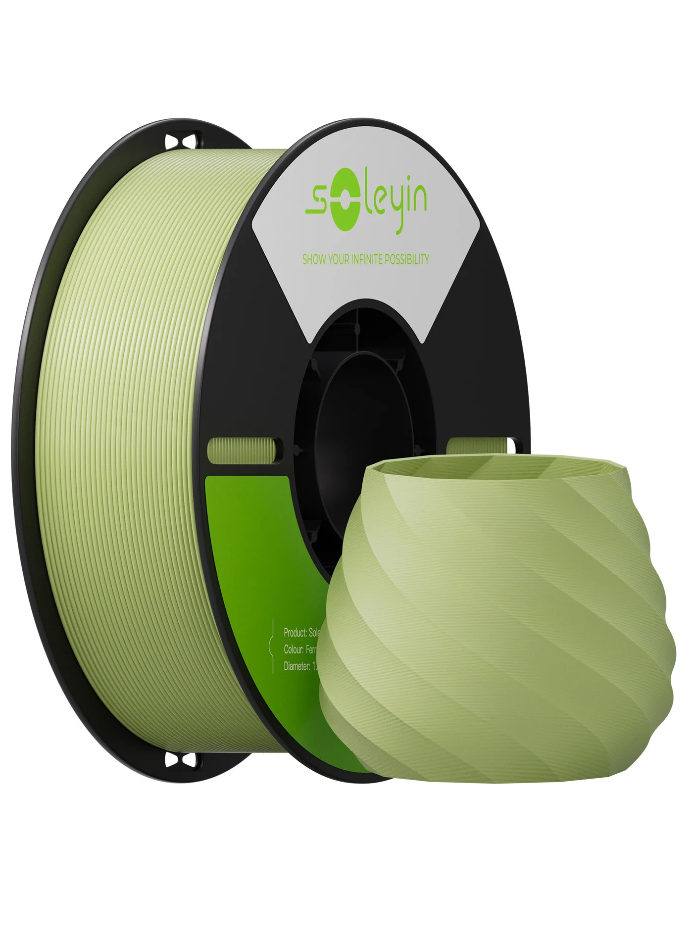 Soleyin PETG 3D Printer Filament (1.75mm, Fern Green) High-Speed Professional Printing Material for FDM Printers se16y