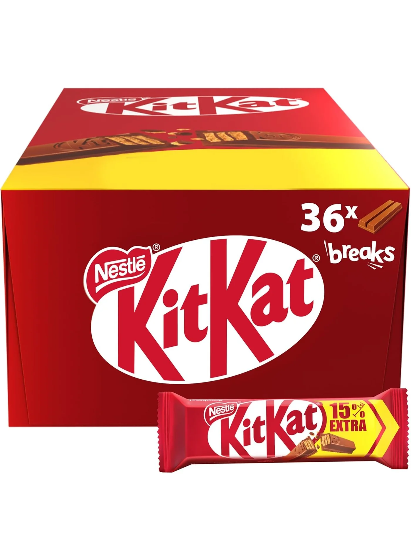 Premium Chocolate Wafer Bars Crispy Layered Snack (20.5g, Pack of 36) b0ptw