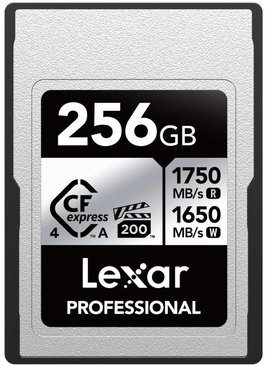 Professional CFexpress 4.0 Type A Memory Card High-Speed Data Transfer for Cinema Cameras (Silver, 256GB) 8fqcv