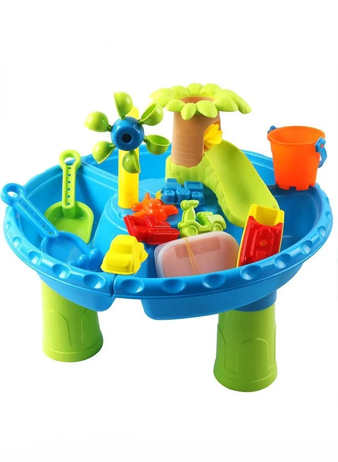 DURKU Sand and Water Table Activity Set with 22 Accessories, Premium Sensory Play Station for Indoor and Outdoor Use (22 Pieces) e2pnh