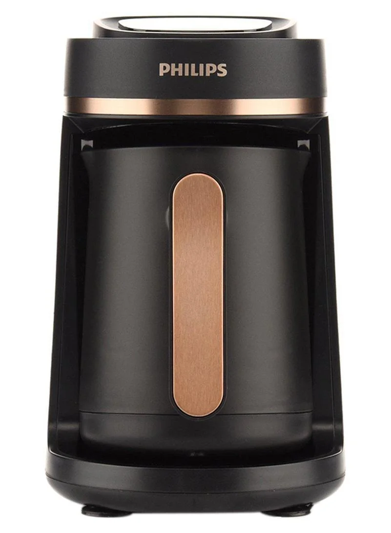 Professional Turkish Coffee Maker Premium Electric Brewer (Black/Brushed Copper, 0.28 L) 6oyxg