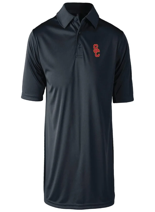 Premium Collegiate Team Polo Shirt Anti-Snag Performance Fabric (Black, X-Large) 9pebr