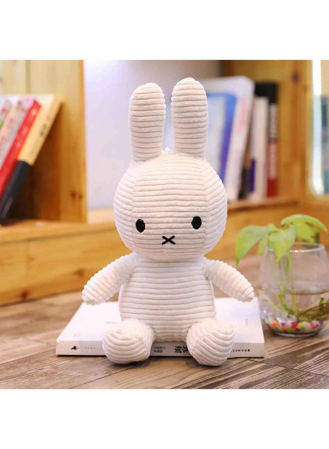 Premium Soft Rabbit Plush Toy Comforting Stuffed Animal Pillow for Kids (White, 30 cm) ms3ac