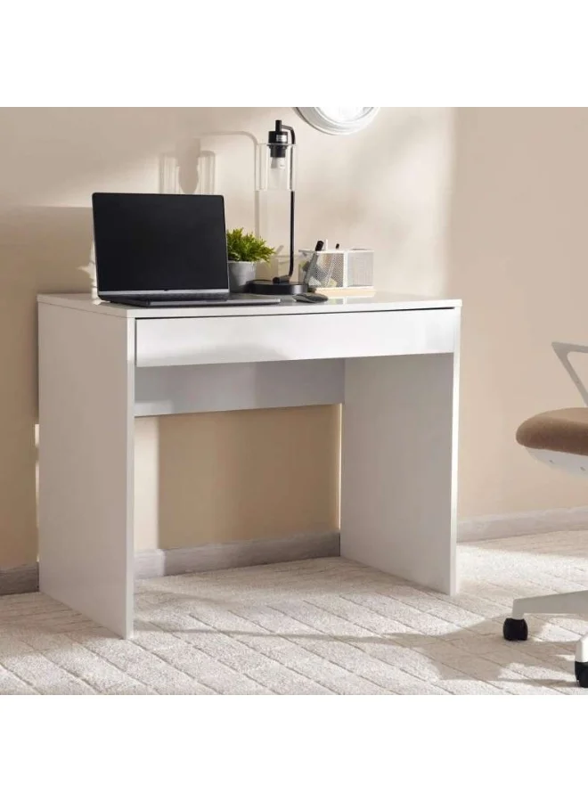 Pan Home Lexter Writing Desk with Drawer (White, 120 cm) ez90e
