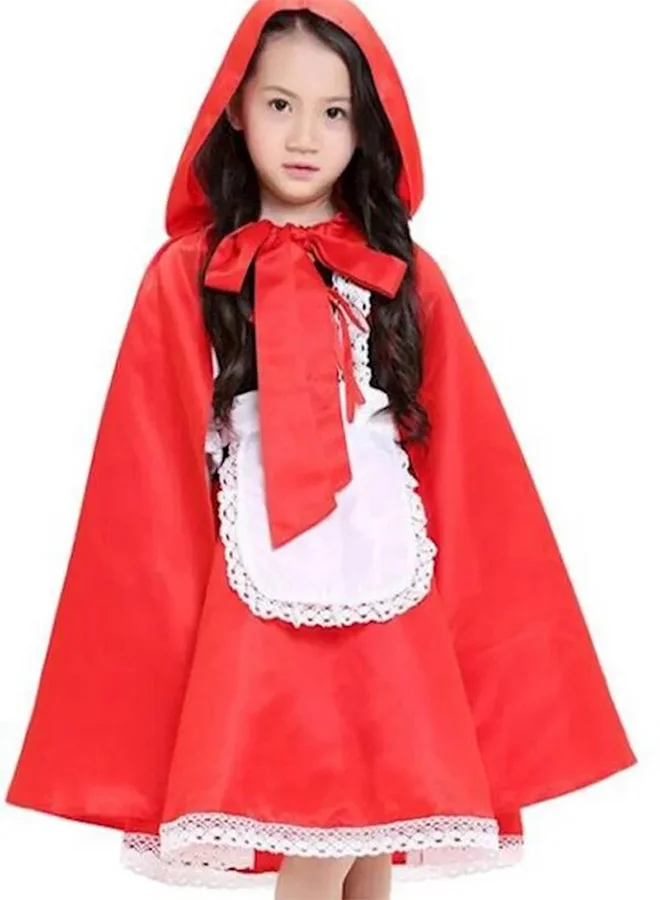 Premium Red Riding Hood Costume Classic Storybook Character Outfit for Kids (Red, Small) m3wb2