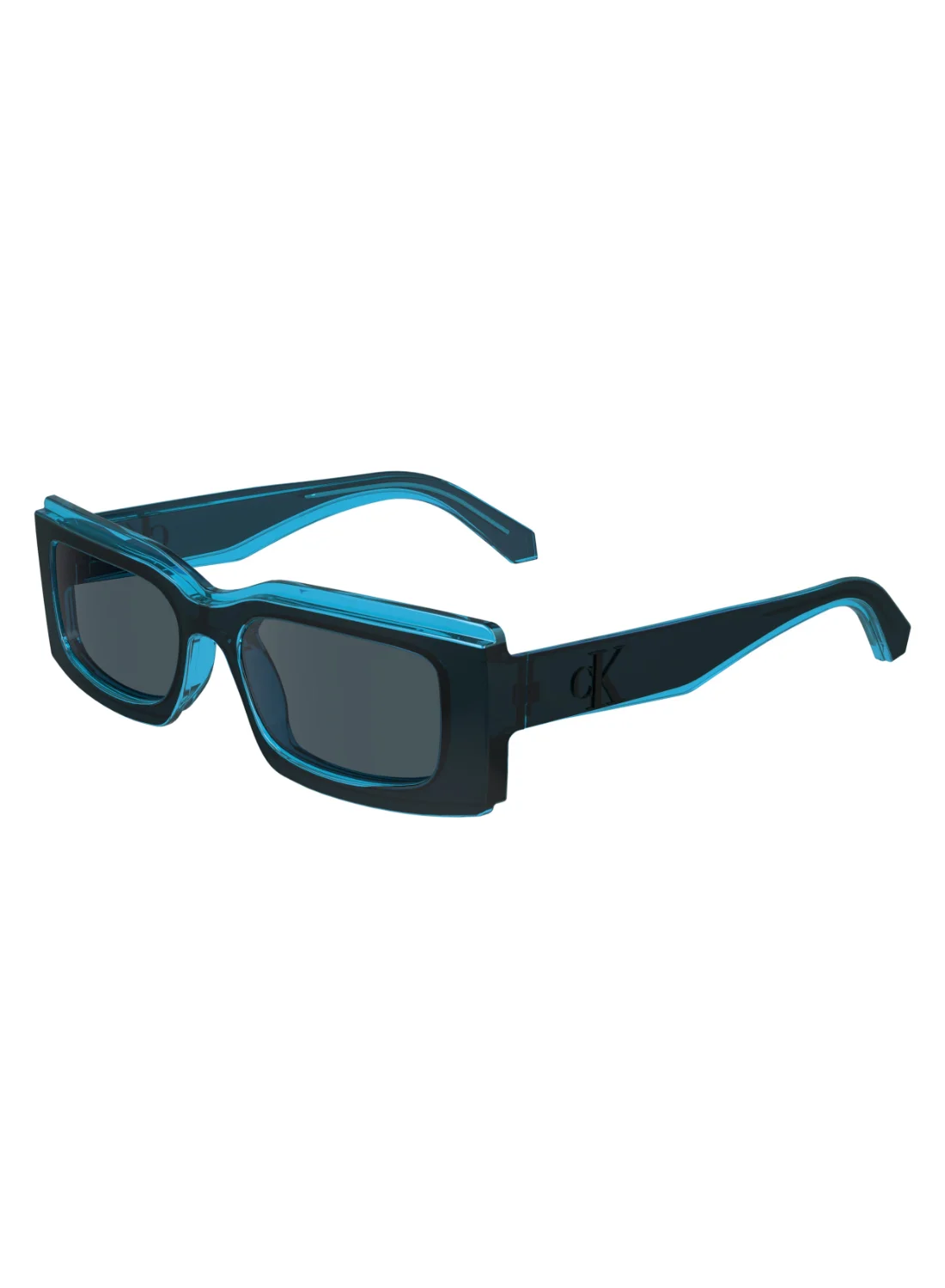 Premium Injected Bio-Material Full Rim Sunglasses (Grey/Azure, 53mm) 8sgc1