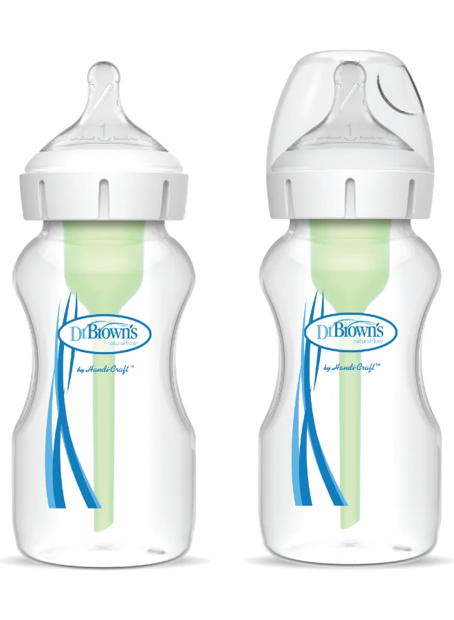 Premium Anti-Colic Feeding Set (Polypropylene, 270 mL, 2-Pack) ftluj