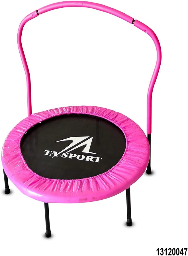 TA SPORTS Fitness Trampoline with Safety Handrail for Home Workout (Pink, 40 inch) hgou5