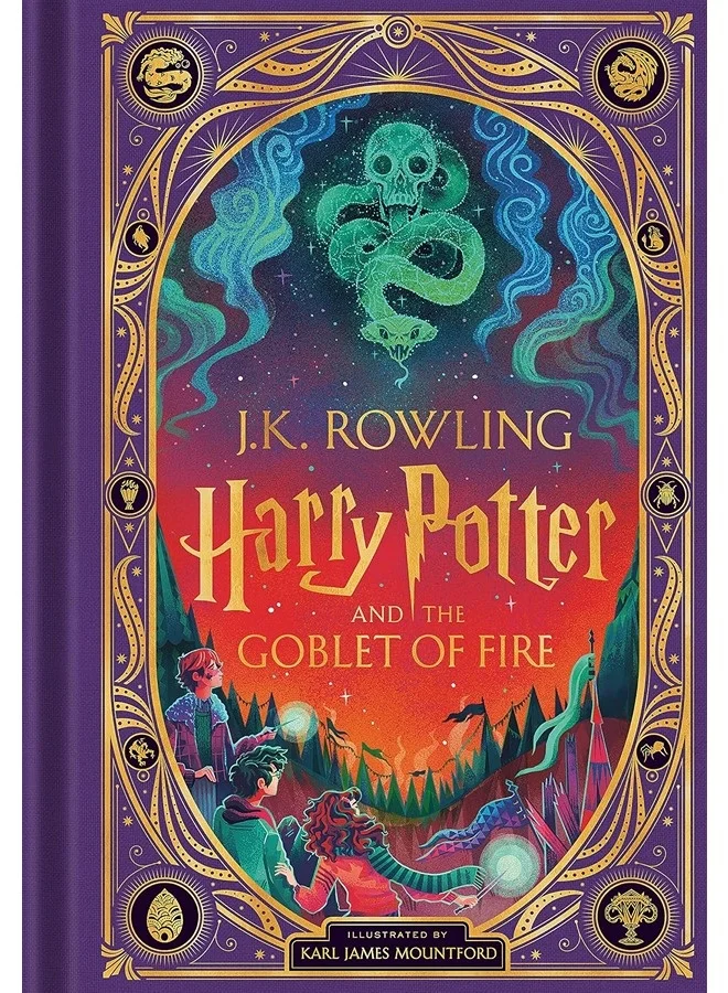 Interactive Illustrated Edition of The Goblet of Fire Book 4 Premium Hardcover for Kids and Teens l39sj