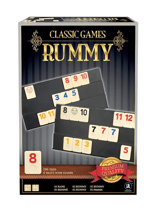 Merchant Ambassador Classic Rummy Card Game Set (Premium Family Board Game for Kids and Adults) 4i0t7