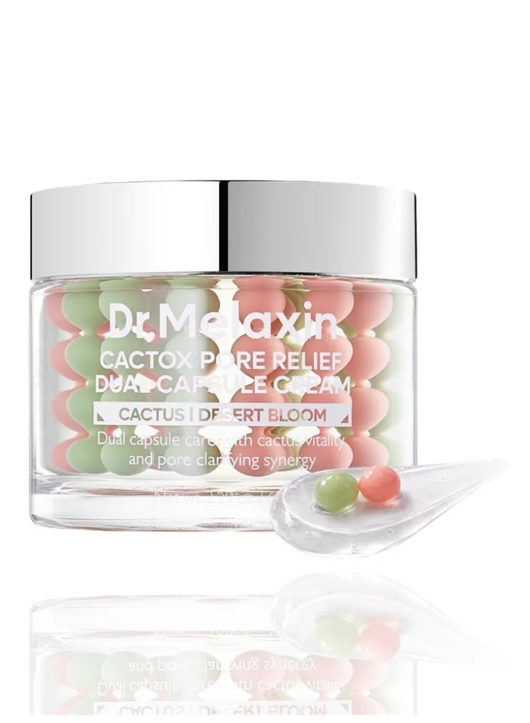 Dr. Melaxin Cactox Pore Dual Capsule Cream Hydrating Face Moisturizer with Cactus Extract and Vegan Collagen (50 mL) ebz0p