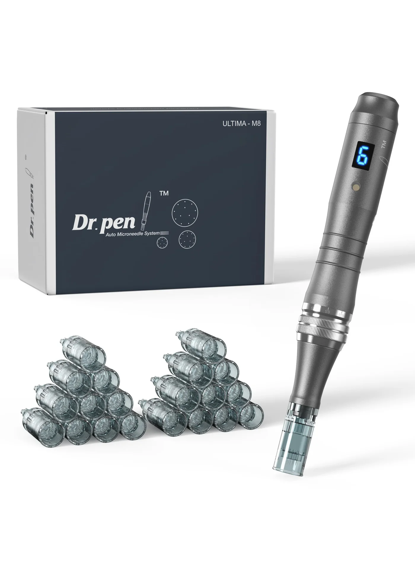 Professional Microneedling Auto Pen Kit with 20 Replacement Cartridges (36 Pins, Cordless) vt32k