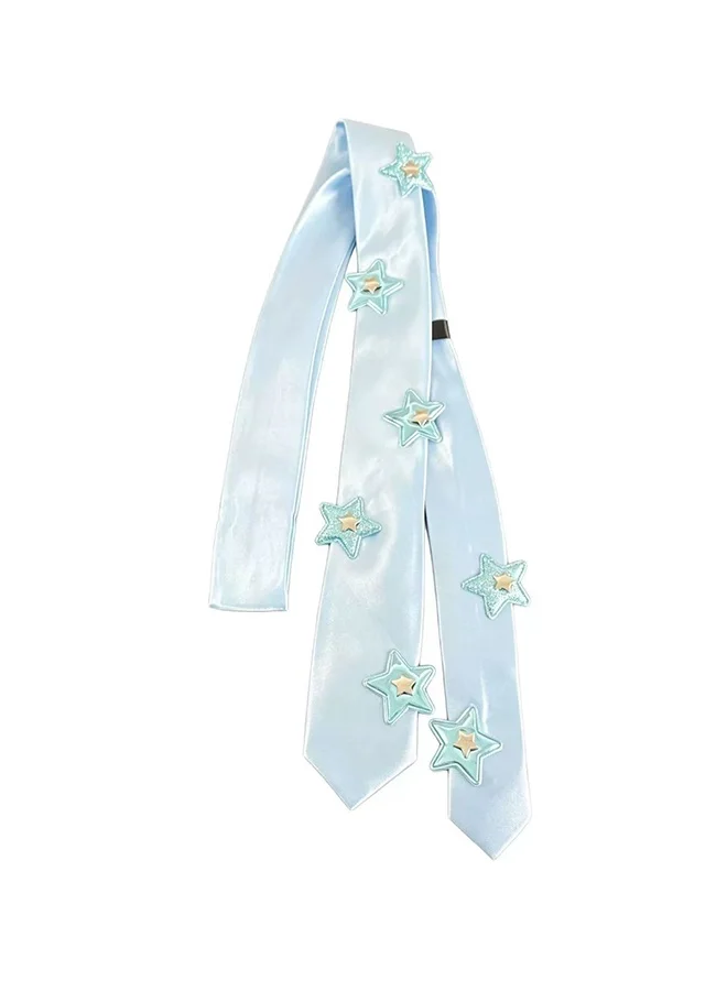 Pre-tied Star Pattern Necktie Adjustable Clip-on Accessory for Ladies and Girls (One Size) zvxb4