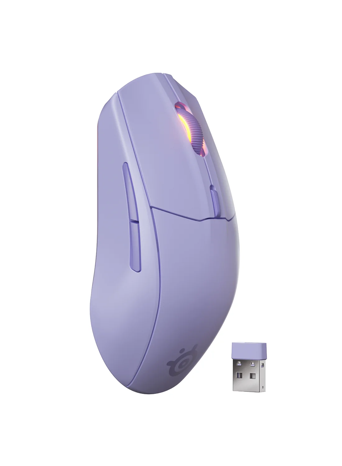 Premium Wireless Gaming Mouse Symmetrical Ergonomic Design with 18K DPI Optical Sensor and Dual Connectivity (Lavender, 1 Unit) jqblm