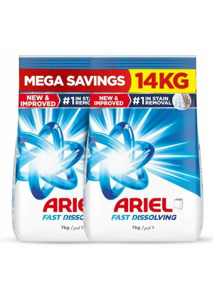 Ariel Fast Dissolving Laundry Detergent Powder Premium Cleaning Formula (14kg) xmp59