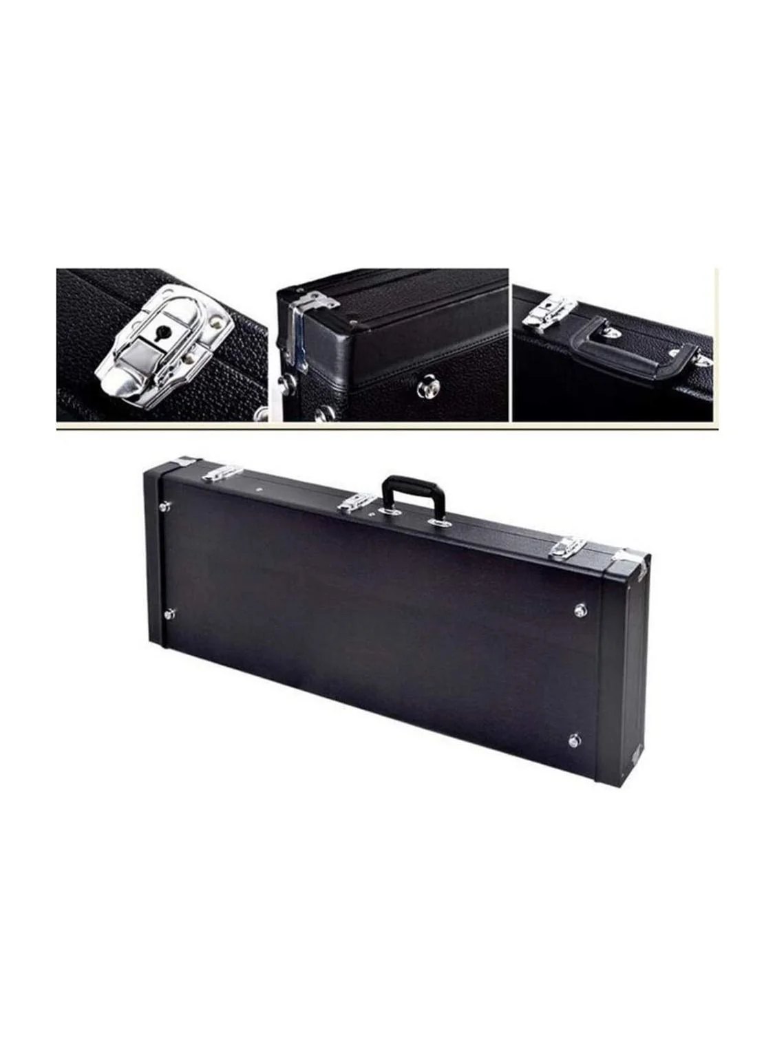 Megarya Electric Guitar Hard Shell Case Premium Protective Hardshell Carrying Case for Standard Electric Guitars (Black) wcx6s