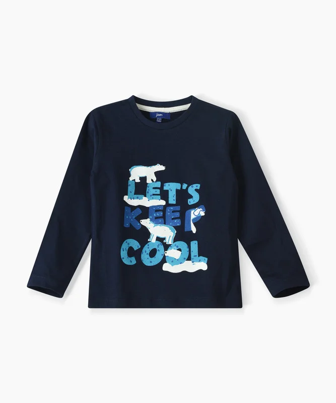 JAM Boys Long Sleeve Graphic Print T-Shirt Premium Cotton Casual Crew Neck (Kids, 120 cm) mrzw7