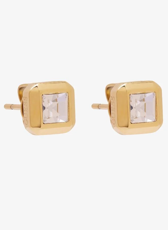 Premium Crystal Cube Stud Earrings (7mm, Silver Tone) rkvyh