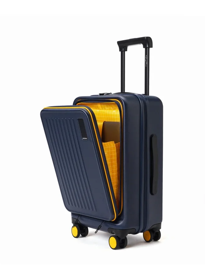 Premium Hardshell Cabin Luggage with Laptop Compartment and TSA Lock (Blue, 40L) etoox